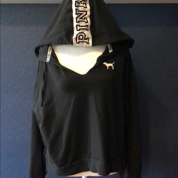 PINK Victoria's Secret Tops - Pink Crop Hoodie